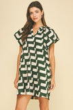PINCH Carson Geometric Print Tunic Mini Dress
