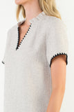 Alina Short Sleeve Tweed THML Top