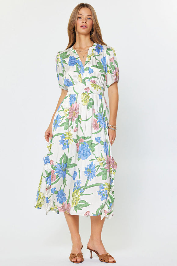 black dress with green jacket Araceli Dress - White/Green main image 1