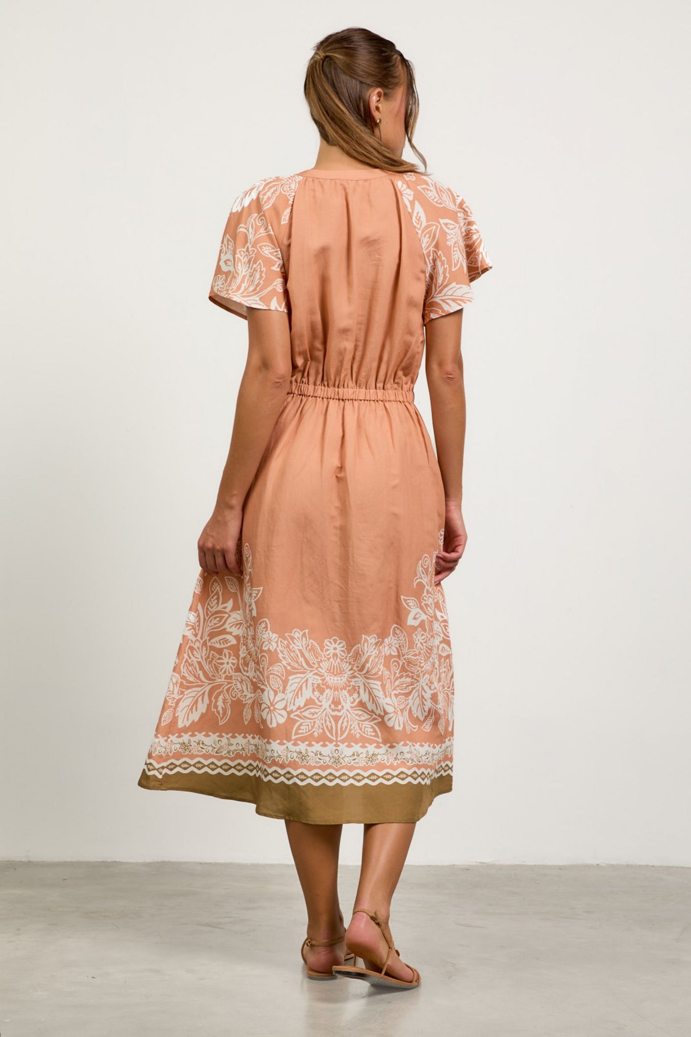 terracotta casual dress Terracotta Sleeveless Zip Front Midi Dress - All Dresses