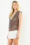 THML Taytum Sleeveless Flower Print Top