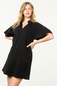 Ellie Puff Sleeve Corduroy THML Dress SALE