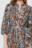 Lexi Floral Paisley Printed  Midi Current Air Dress
