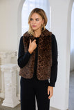 Agnes Leopard Fur Skies are Blue Vest