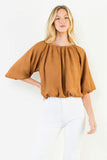 THML Raelynn Suede Cinched Top