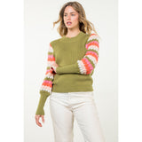 Baylin Knitted Bishop Sleeve THML Sweater