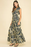 PINCH Nina Paisley Print Tiered Maxi Dress