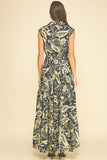 PINCH Nina Paisley Print Tiered Maxi Dress