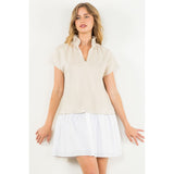 Beatrix Suede Short Sleeve THML Dress