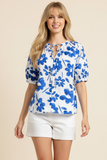 PINCH Becky Floral Puff Sleeve Blouse