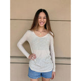 Malibu Clay Long Sleeve V Neck T-Shirt