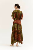 Laura Print Unbalanced Skirt Maxi Grade and Gather Dress