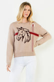 THML Lucille Horse Head Print Sweater
