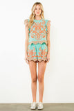 THML Lizeth Flutter Sleeve Embroidery Detail Top