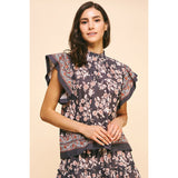 Aimee Border Print Woven PINCH Blouse