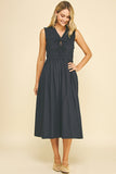 PINCH Margot Front Tie Detailed Midi Dress