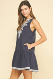 PINCH Alana Embroidered Mini Dress