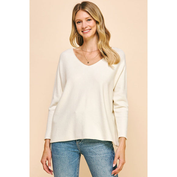 Evelyn Soft V Neck Knit PINCH Sweater