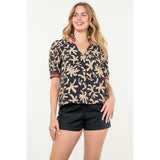 Britney Short Sleeve Print THML Top