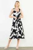THML Mila Geometric Pattern with Tie Waist Dress