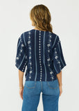 Lovestitch Frankie Front Tie Wide Sleeve Top