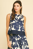 PINCH Iliana Floral Sleeveless Crop Top