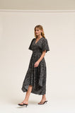 Elliana Unbalanced Skirt Floral Print Maxi Grade and Gather Dress