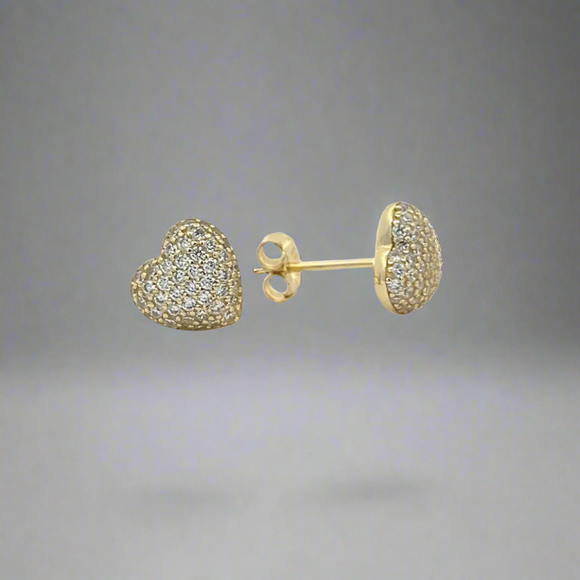 Isabella Heart Stud Earrings