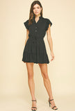 Priscilla Button Down Tiered Mini PINCH Dress