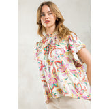 Sharla Flutter Sleeve Print THML Top