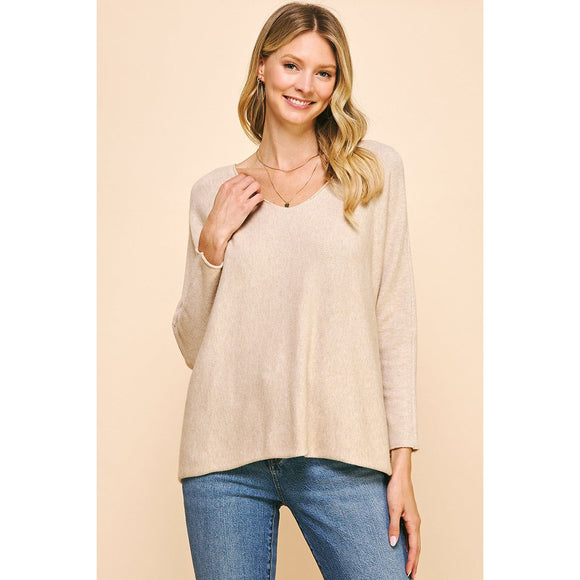 Maritza Soft V Neck Knit PINCH Sweater