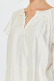 Eilijah Ivory Flutter Sleeve Current Air Blouse