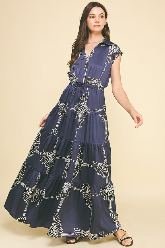 Ailany Print Tiered Maxi PINCH Dress