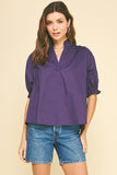 PINCH Paulina Ballon Sleeve Blouse Top