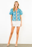 THML Alessandra Puff Sleeve Floral Top