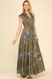 Carolina Print Tiered Maxi PINCH Dress