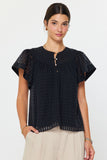 Valencia Semi Sheer Textured Current Air Blouse