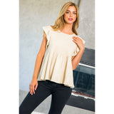 Liora Suede Flutter Sleeve THML Top