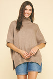 Laura Turtle Neck Short Sleeve PINCH Sweater