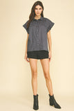 PINCH Martha Geometric Diamond Print Shirt Blouse