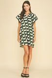 PINCH Carson Geometric Print Tunic Mini Dress