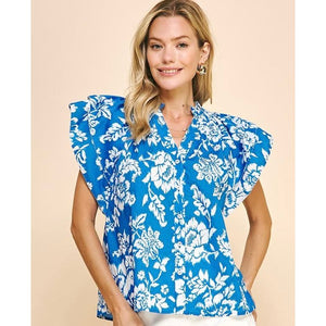 Antonia Button Down Woven PINCH Top