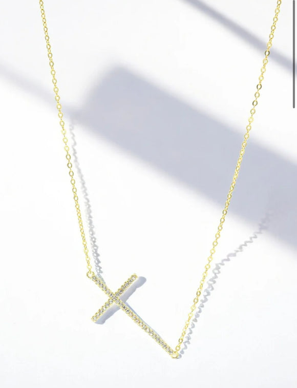 Abigail CZ Cross Necklace