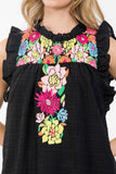 Joni Embroidered Detail Textured THML Dress