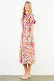 THML Salma Button Down Maxi Flower Dress