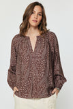 Sammie Abstract Animal Printed Current Air Blouse