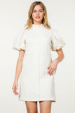 Cosette Puff Sleeve Corduroy THML Dress