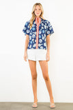 THML Joy High Collared Vase Print Top