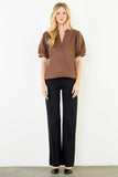 THML Gianna Soft Suede Top