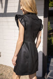 Bryn Leather Scalloped VOY Dress SALE